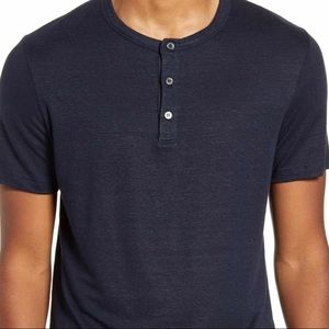 Theory Linen short sleeve Henley